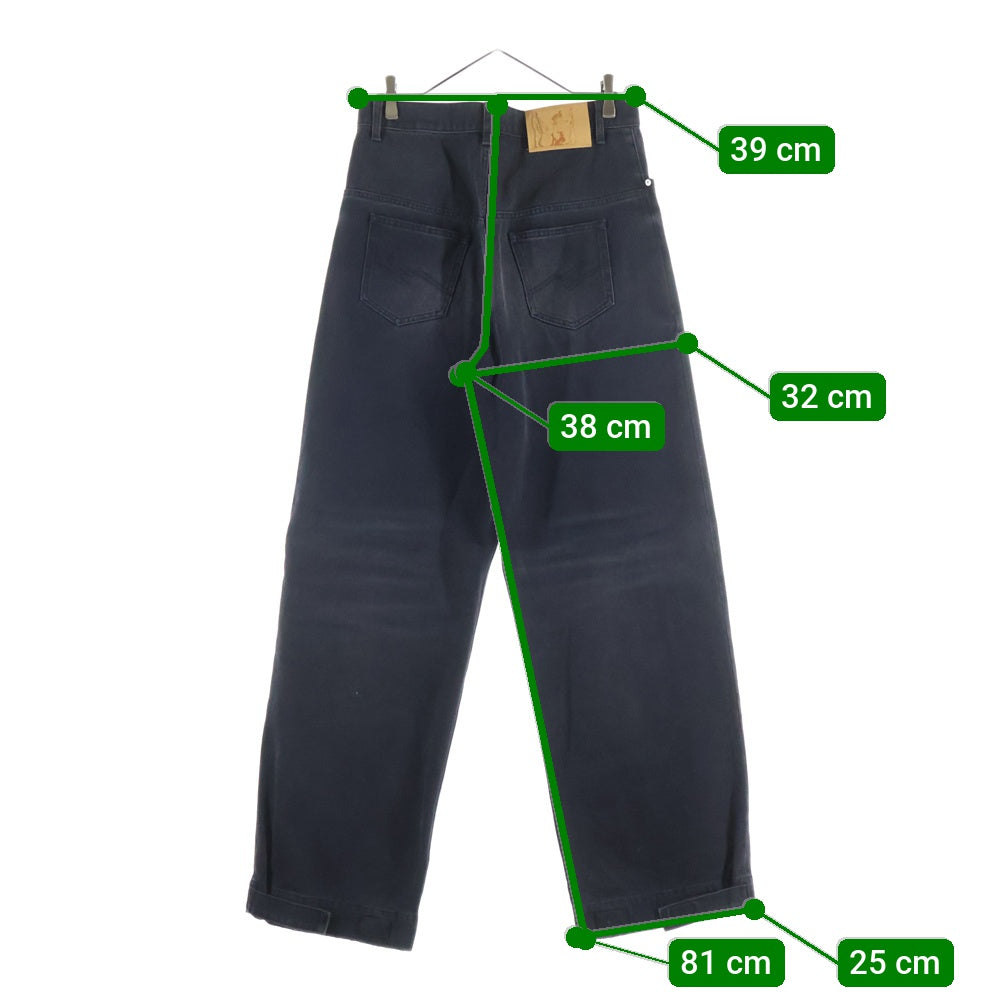 MARTINE ROSE(マーティンローズ) 23AW Wide Leg Jean ワイドデニムパンツ ジーンズ ブラック