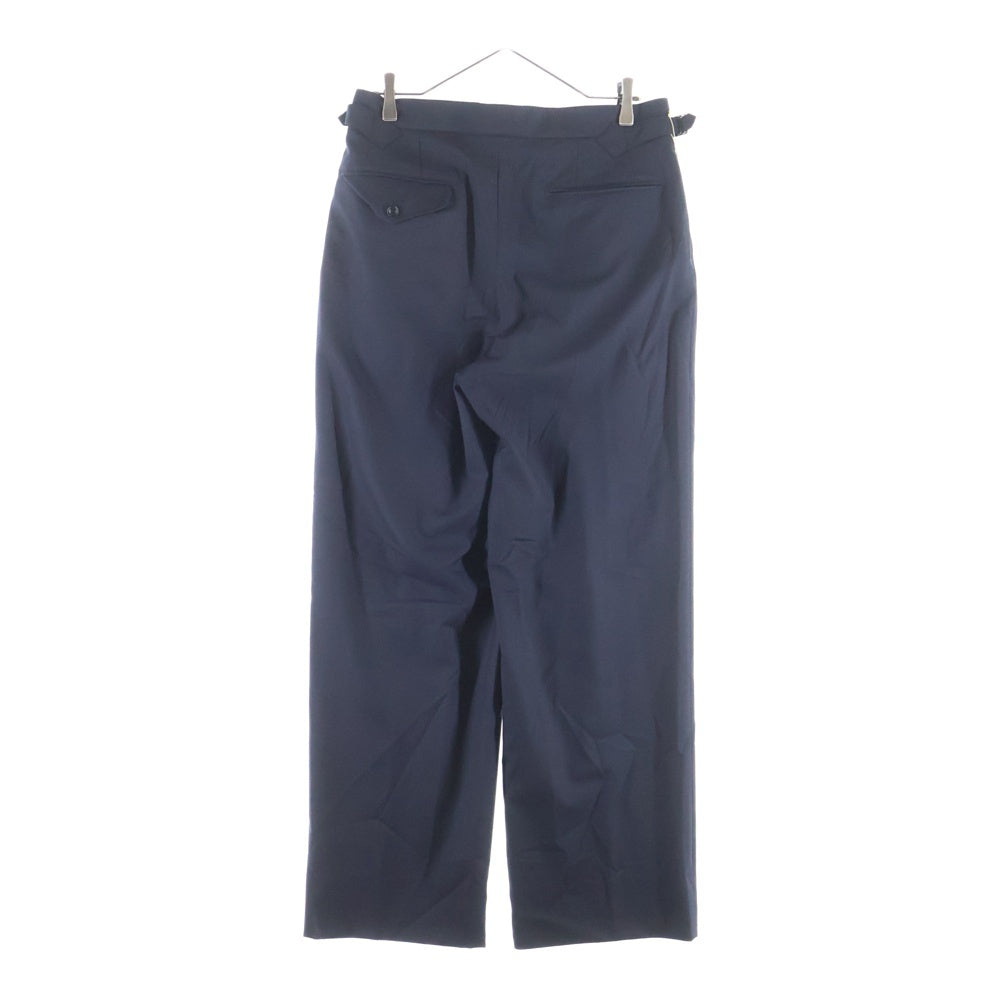 ULTERIOR(アルテリア) ULTERIOR(アルテリア) Super Fine Wool Tropical Tucked Trousers スーパーファインウールトロピカルタックトラウザーパンツ ネイビー