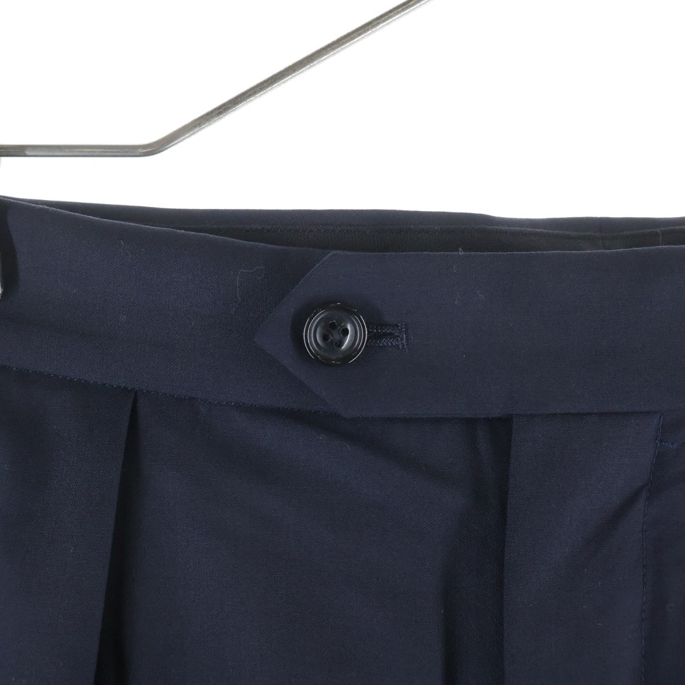 ULTERIOR(アルテリア) ULTERIOR(アルテリア) Super Fine Wool Tropical Tucked Trousers スーパーファインウールトロピカルタックトラウザーパンツ ネイビー