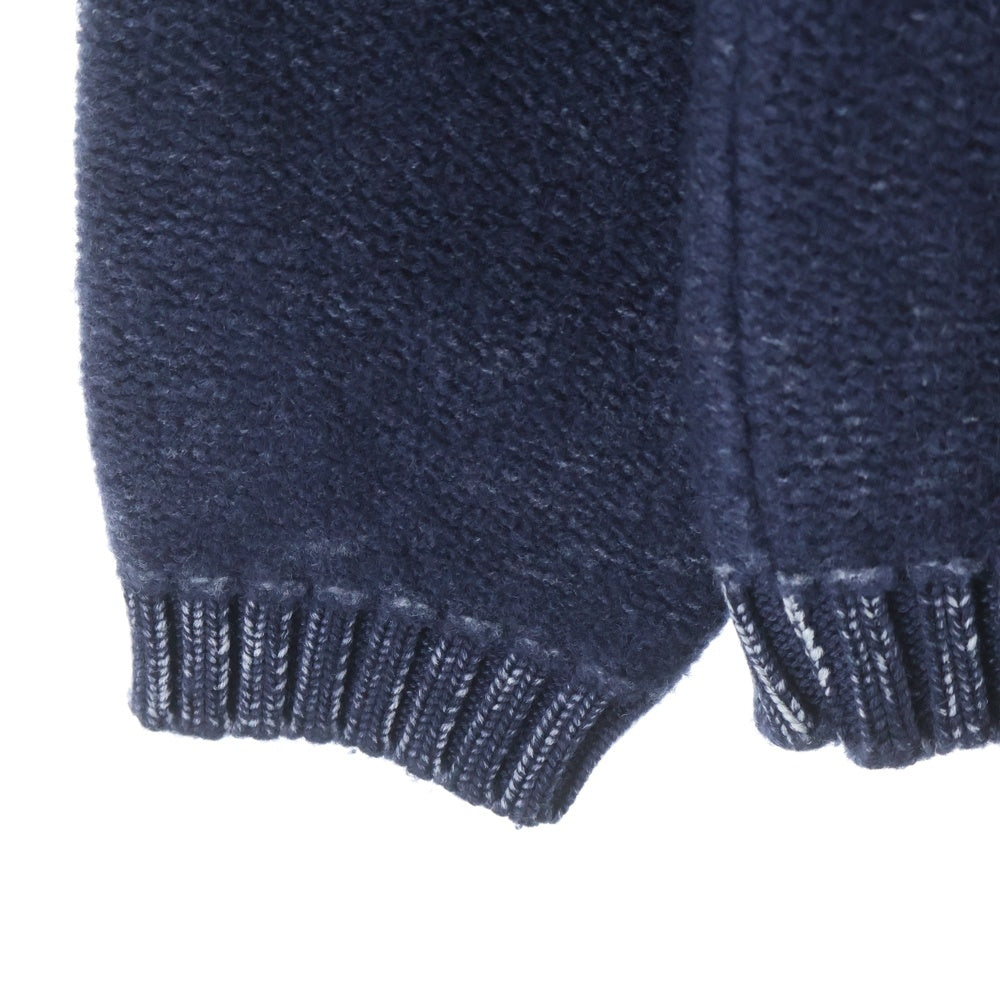 Maison Margiela(メゾンマルジェラ) 22SS V Neck Heavy Knit Sweater パッチワーク Vネック ヘビーニットセーター ネイビー S50GP0267 S17996