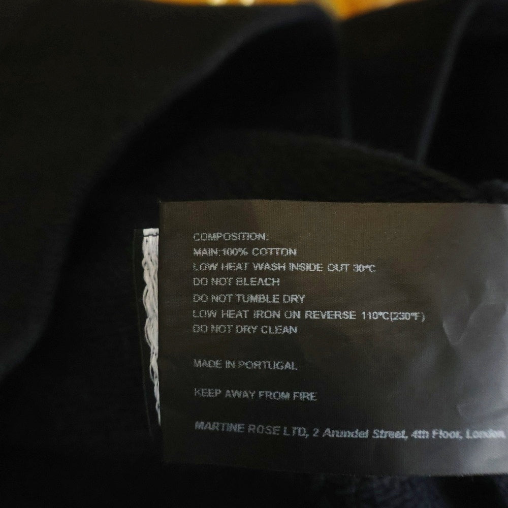 MARTINE ROSE(マーティンローズ) Sweatshirt ロゴプリント クルーネックスウェットトレーナー ブラック
