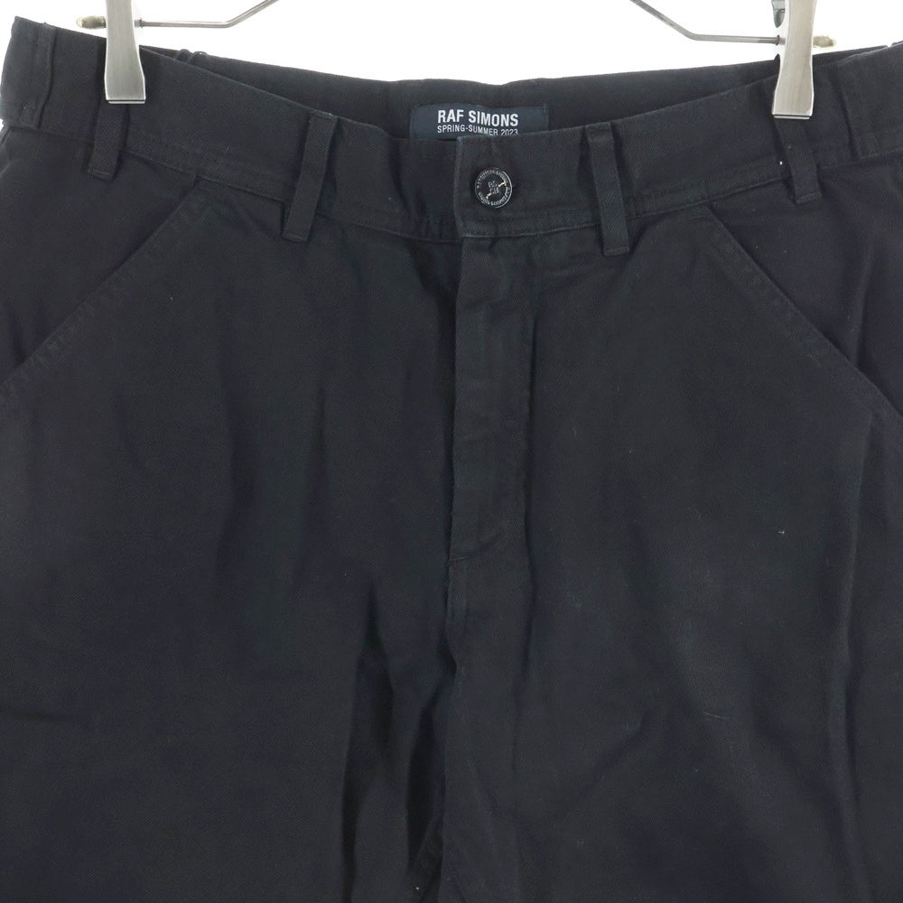 RAF SIMONS(ラフシモンズ) 23SS DENIM SKATE SHORTS デニムスケートショーツ ハーフパンツ ブラック 231-M331