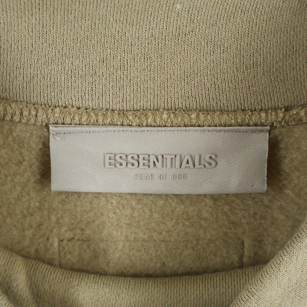 FEAR OF GOD ESSENTIALS(フィアオブゴッド エッセンシャルズ) MOCK NECK SWEATSHIRT フェルトロゴ ハイネックスウェットトレーナー ベージュ