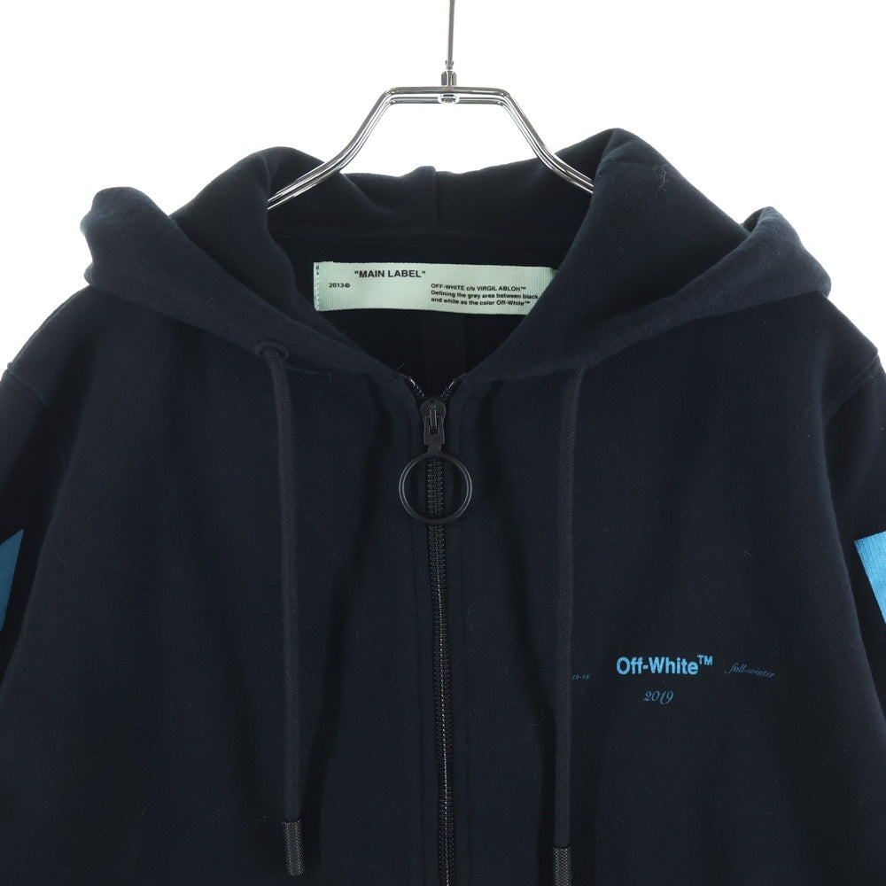 OFF-WHITE(オフホワイト) 18AW Zip Up Hoodie グラデーション ジップアップスウェットパーカー フーディー ブラック OMBE001F18192005