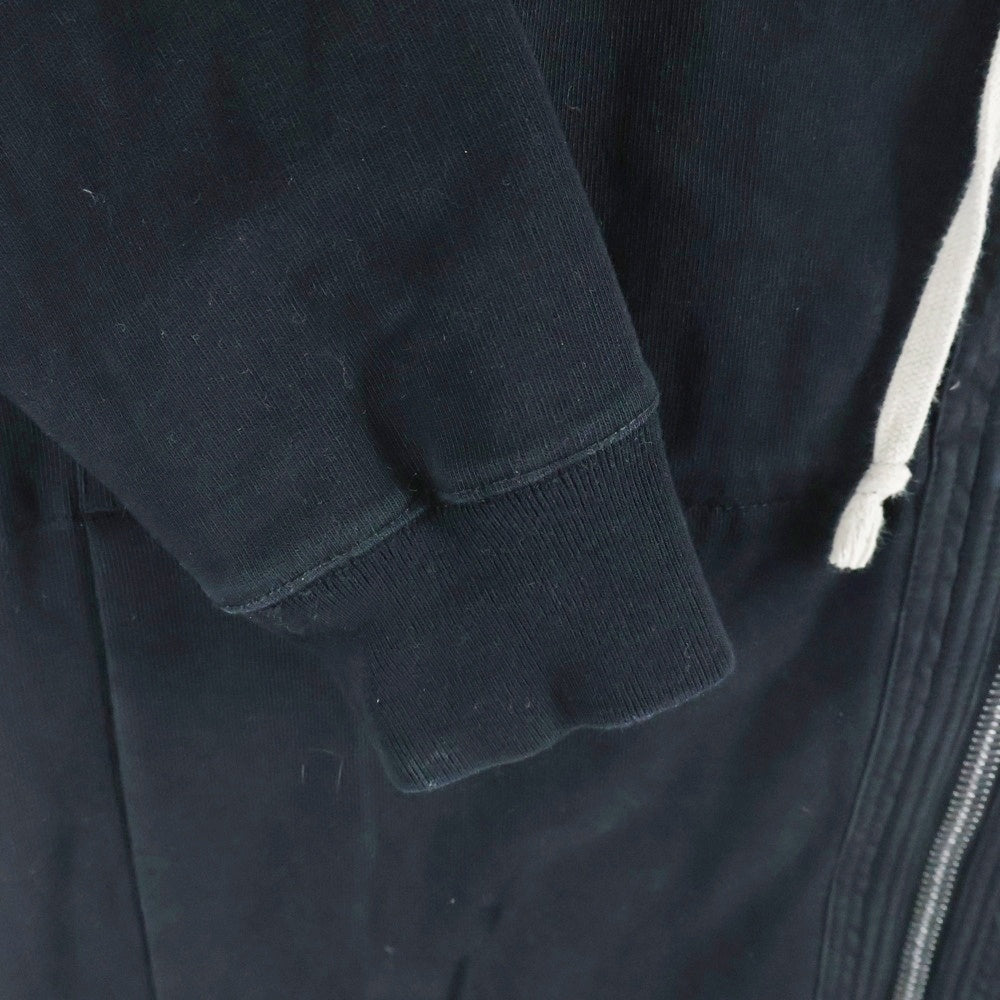 Rick Owens(リックオウエンス) 17AW Drawstring Hoodie ジップアップロングパーカー フーディー ブラック RU17F8288-BA