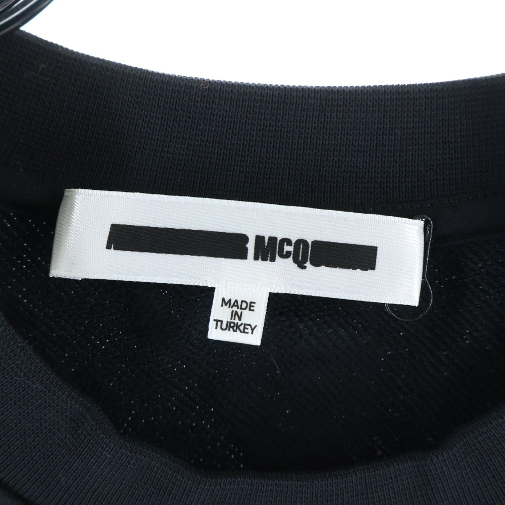 Alexander McQueen(アレキサンダーマックイーン) Swallow Print Long Sleeve Sweatshirt スワロープリント クルーネックスウェットトレーナー ブラック545415 RLT72