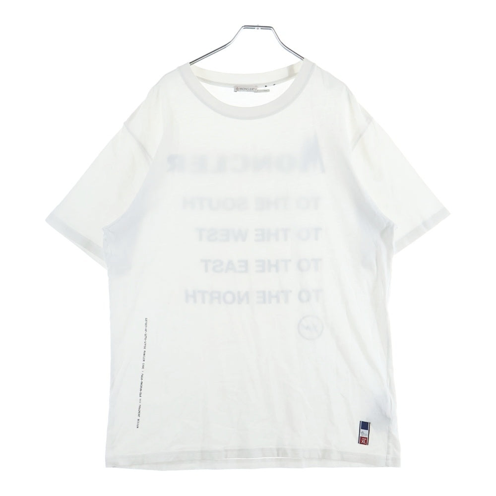 MONCLER(モンクレール) 18AW ×FRAGMENT HIROSHI FUJIWARA MAGLIA T-SHIRT 藤原ヒロシ フラグメント 半袖Tシャツ ホワイト D209U8039850 8391Q