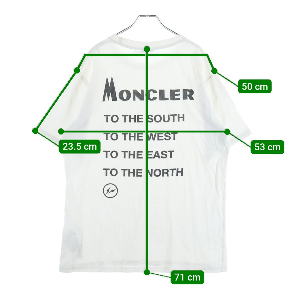 MONCLER(モンクレール) 18AW ×FRAGMENT HIROSHI FUJIWARA MAGLIA T-SHIRT 藤原ヒロシ フラグメント 半袖Tシャツ ホワイト D209U8039850 8391Q
