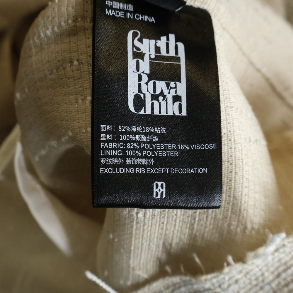 BIRTH OF ROYAL CHILD(バースオブロイヤルチャイルド) Fireworks Shirt パール スパンコール装飾 長袖シャツ ベージュ