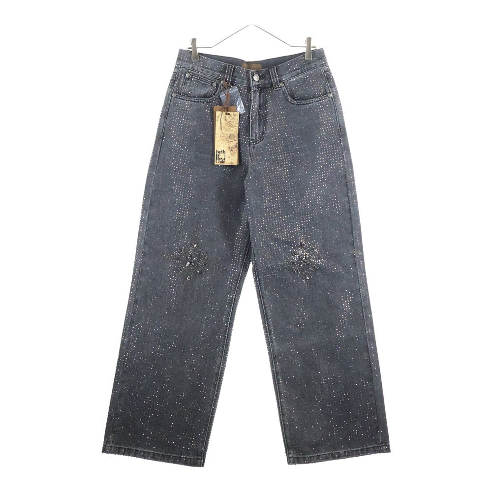 BIRTH OF ROYAL CHILD(バースオブロイヤルチャイルド) 20K Diamond Stellar Denim Pants スパンコール装飾 デニムパンツ グレー