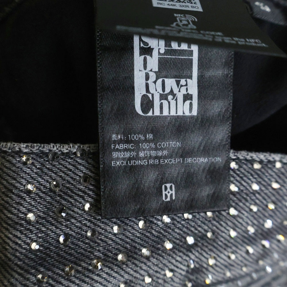 BIRTH OF ROYAL CHILD(バースオブロイヤルチャイルド) 20K Diamond Stellar Denim Pants スパンコール装飾 デニムパンツ グレー