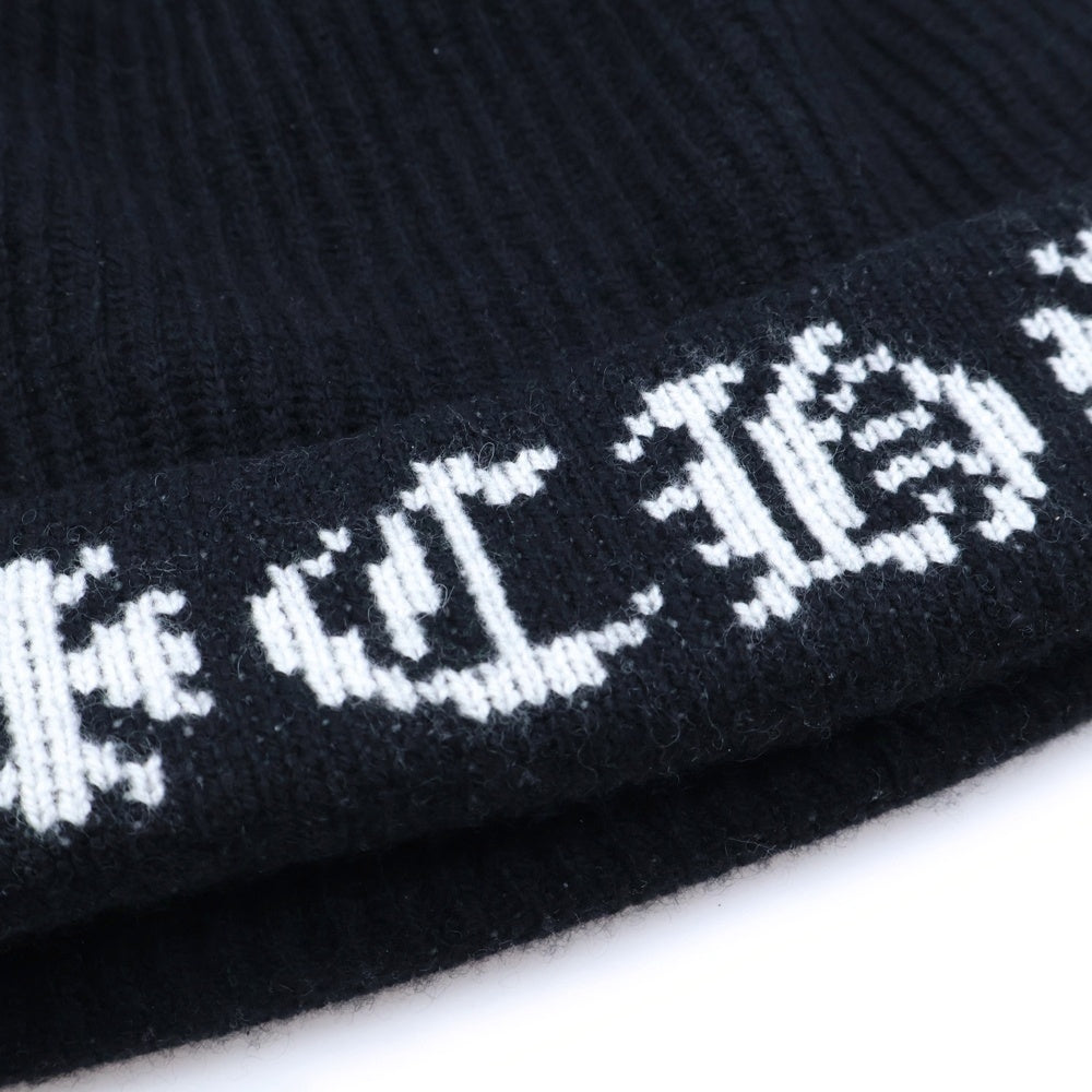 CHROME HEARTS(クロムハーツ) BIG DADDY ビッグダディ スターボール付きカシミヤニットビーニーニットキャップ ブラック