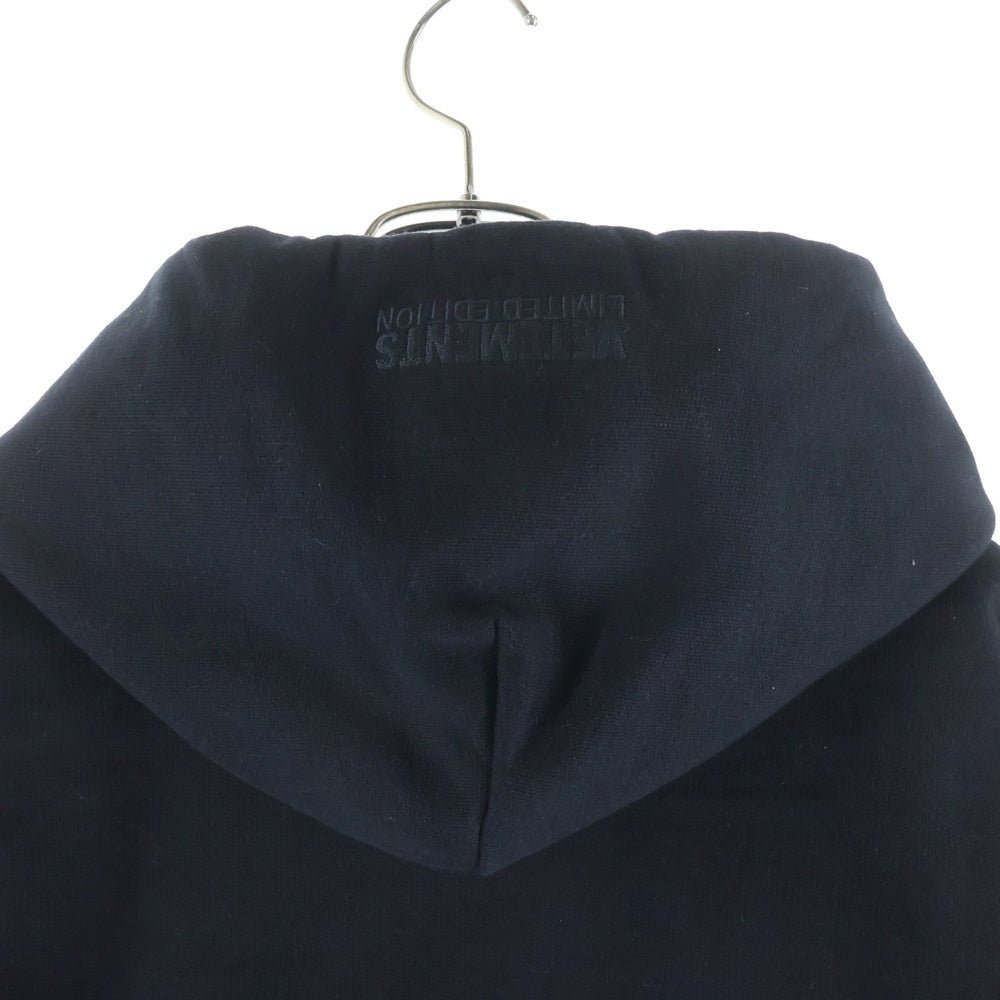 VETEMENTS(ヴェトモン) 21SS Limited Edition Hoodie ロゴプリント プルオーバースウェットパーカー フーディー ブラック UE51TR820B