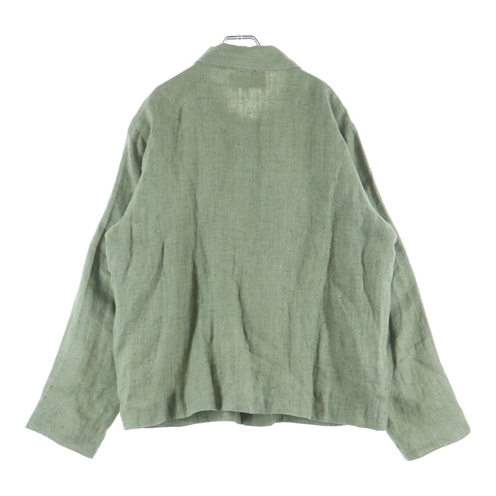 KARTIK RESEARCH(カーティック リサーチ) Cropped Embroidered Jacket クロップド エンブロイダード ジャケット グリーン 25-011-310-0015-1-0