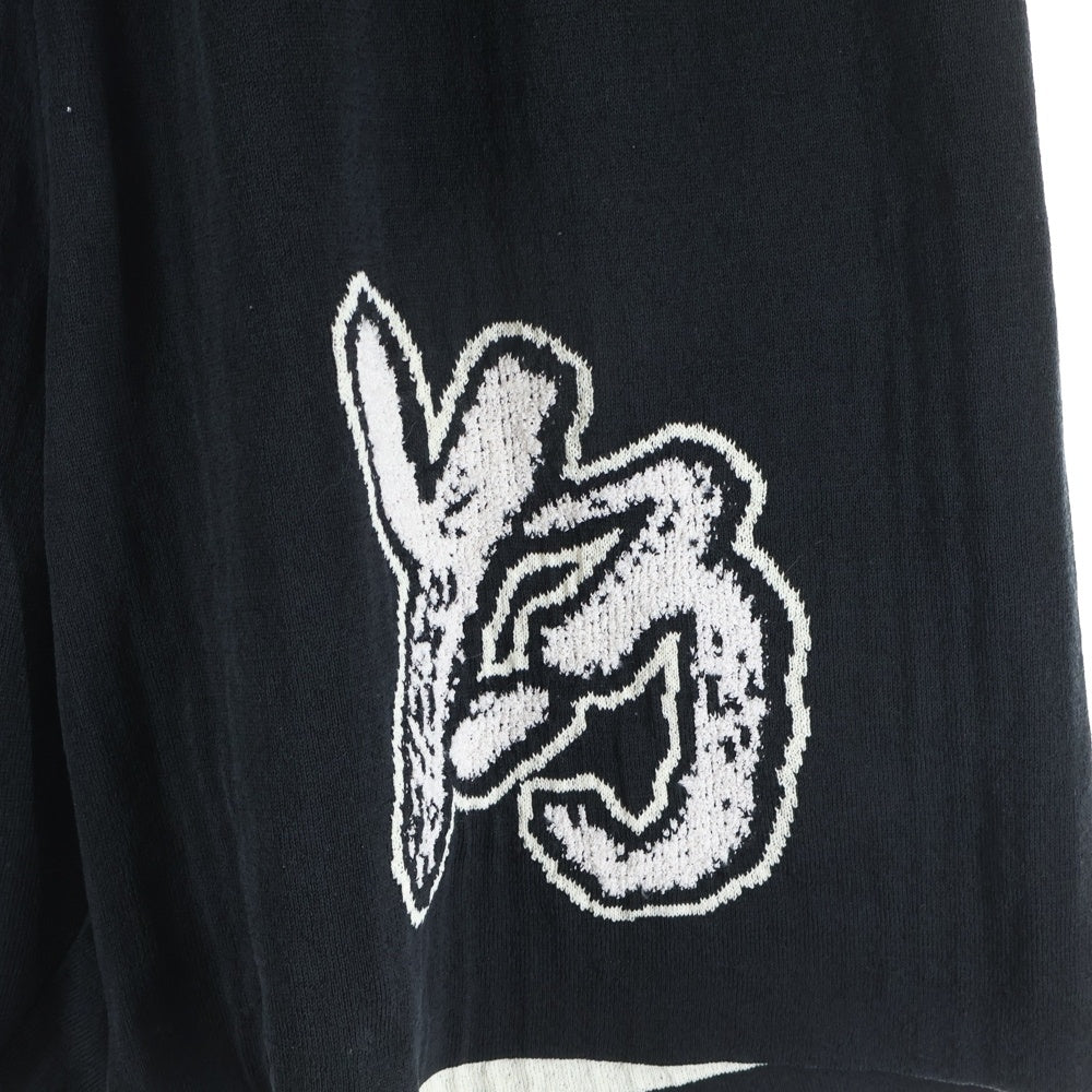 Y-3(ワイスリー) Logo Knit Short ブラッシュロゴニット ショーツ ハーフパンツ ブラック H44808