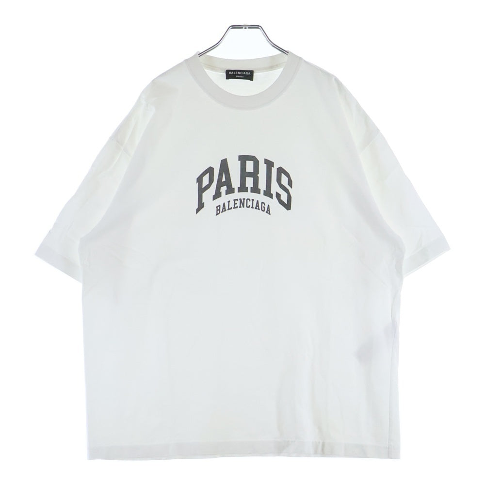 BALENCIAGA(バレンシアガ) Paris T-Shirt 半袖Tシャツ ホワイト 612966 TLVL7