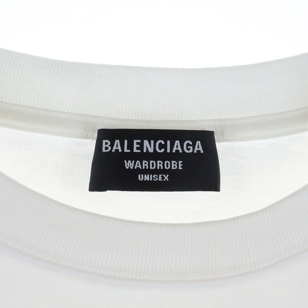 BALENCIAGA(バレンシアガ) T-Shirt ロゴプリント半袖Tシャツ ホワイト 612966 TIVG5