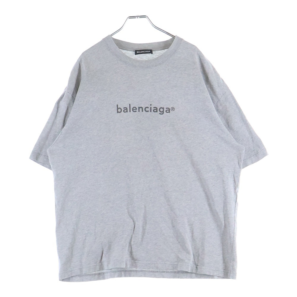BALENCIAGA(バレンシアガ) T-Shirt コピーライトロゴプリント半袖Tシャツ グレー 612966 TIV54