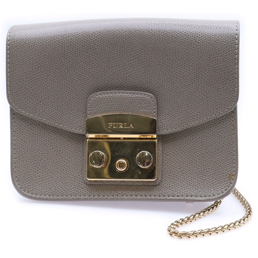 FURLA(フルラ) メトロポリス ミニショルダーバッグ ベージュ レディース