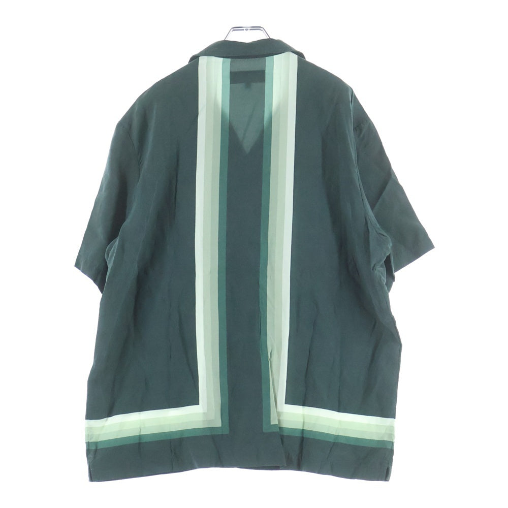 KITH(キス) ボーダーストライプ 半袖シャツ グリーン