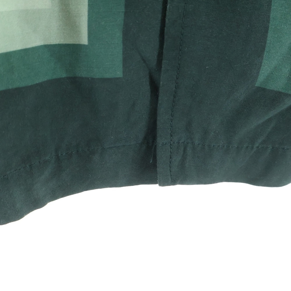 KITH(キス) ボーダーストライプ 半袖シャツ グリーン