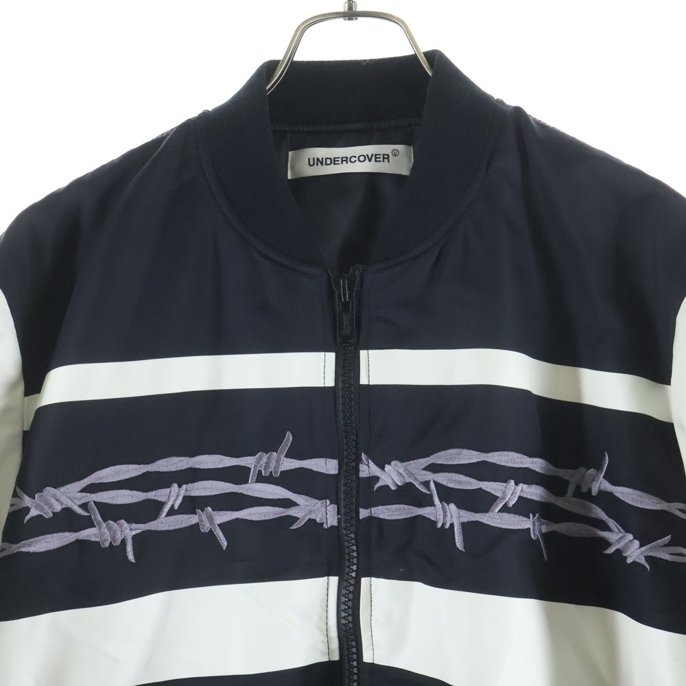 UNDERCOVER(アンダーカバー) Twill Wire Checker Blouson Jacket ツイルワイヤーチェッカー MA1 ボンバージャケット ブルゾン ブラック UP2D4204