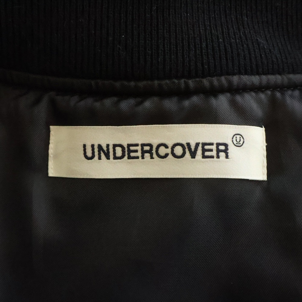 UNDERCOVER(アンダーカバー) Twill Wire Checker Blouson Jacket ツイルワイヤーチェッカー MA1 ボンバージャケット ブルゾン ブラック UP2D4204