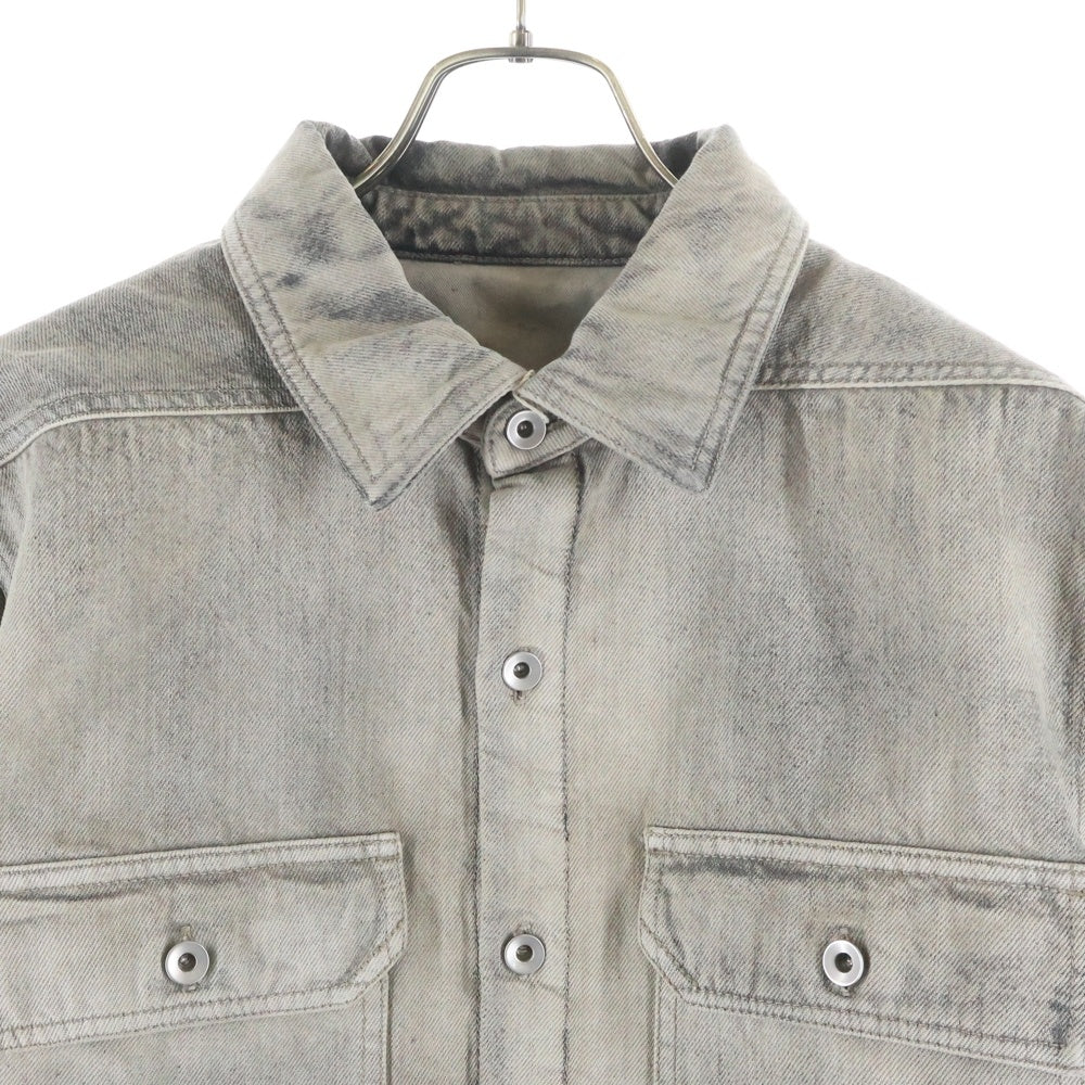 DRKSHDW(ダークシャドウ) 23AW CAPE SLEEVE CROPPED OUTERSHIRT ダメージ加工 クロップドデニムジャケット インディゴ DS02C5702-DMPFR