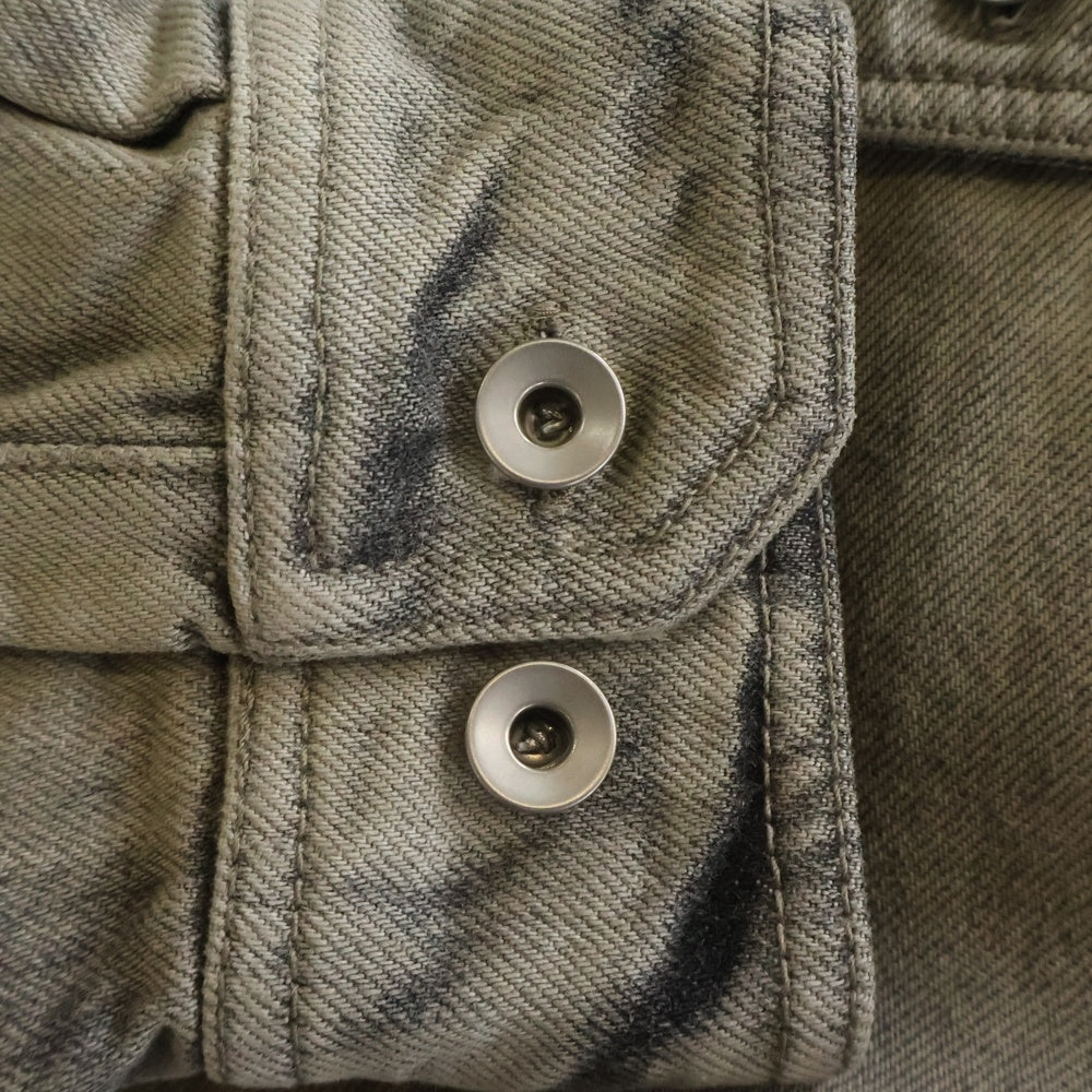 DRKSHDW(ダークシャドウ) 23AW CAPE SLEEVE CROPPED OUTERSHIRT ダメージ加工 クロップドデニムジャケット インディゴ DS02C5702-DMPFR