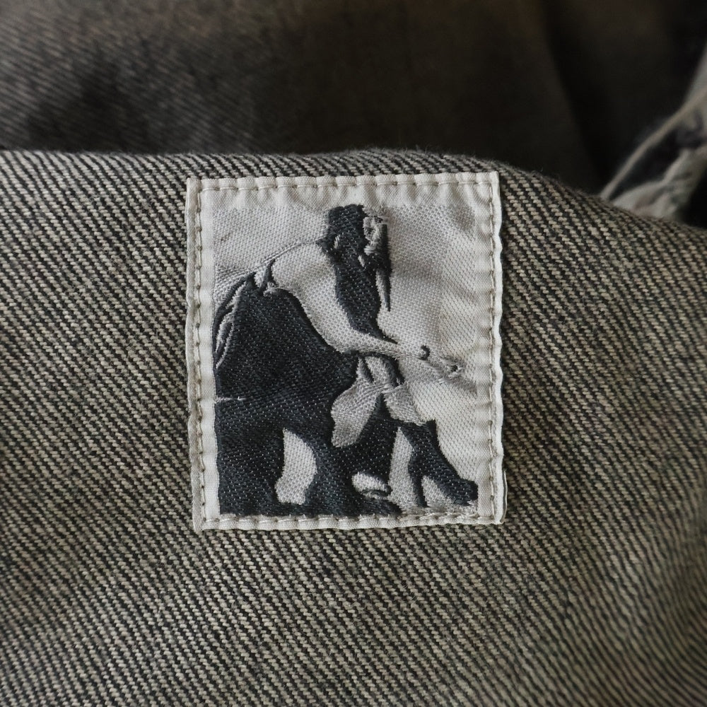 DRKSHDW(ダークシャドウ) 23AW CAPE SLEEVE CROPPED OUTERSHIRT ダメージ加工 クロップドデニムジャケット インディゴ DS02C5702-DMPFR