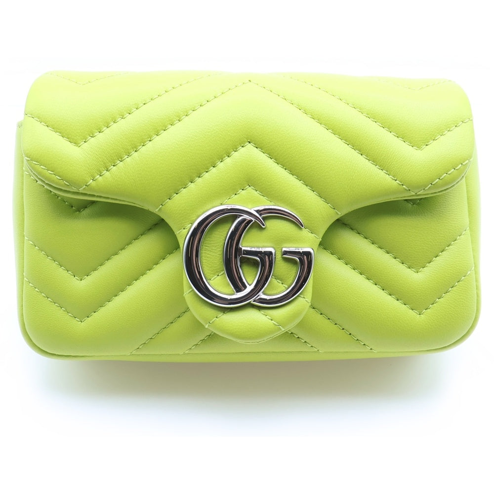 GUCCI(グッチ) GG Marmont Quilting Mini Shoulder Bag GGマーモント キルティングミニショルダーバッグ イエロー 841290 レディース