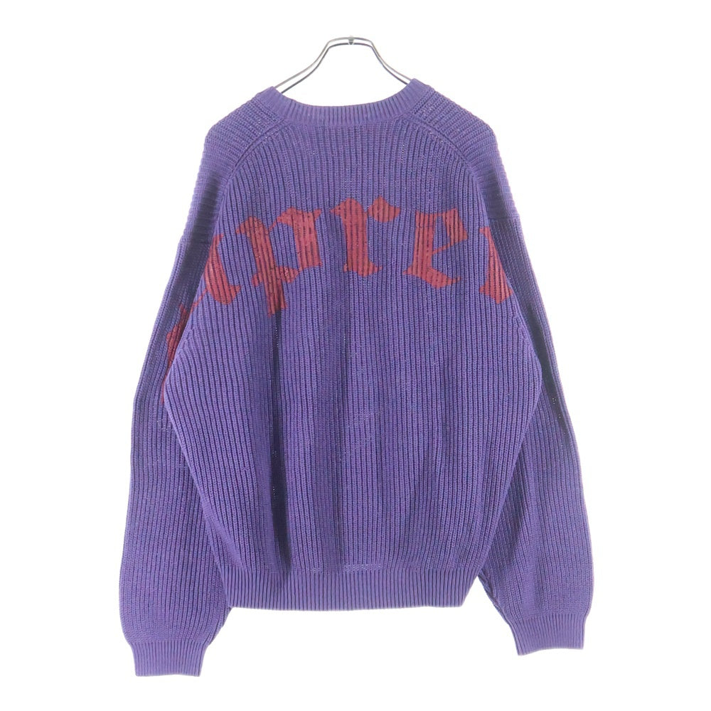 SUPREME(シュプリーム) 25SS Old English Printed Sweater オールドイングリッシュ クルーネックニットセーター パープル