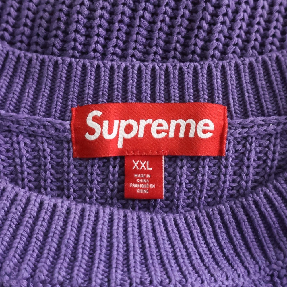 SUPREME(シュプリーム) 25SS Old English Printed Sweater オールドイングリッシュ クルーネックニットセーター パープル