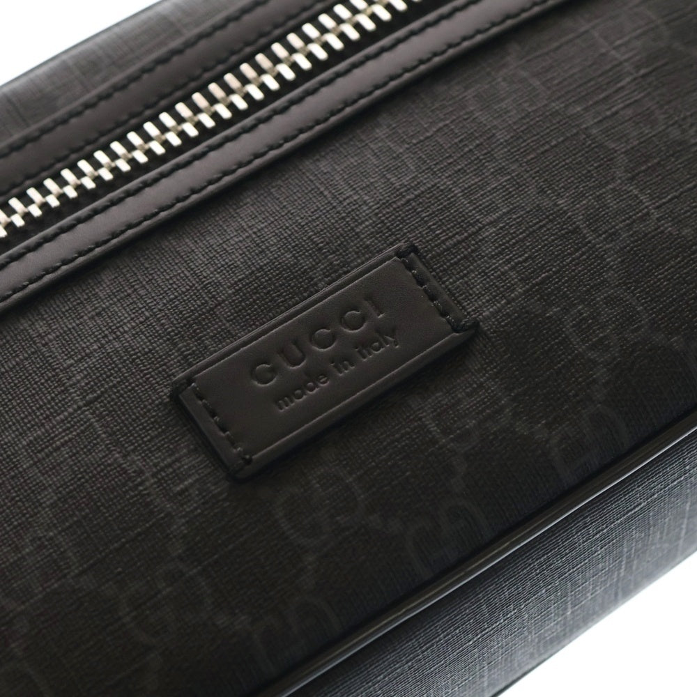 GUCCI(グッチ) GG Body Bag Waist Bag GG総柄 レザーウエストバッグ ボディバッグ ブラック 474293