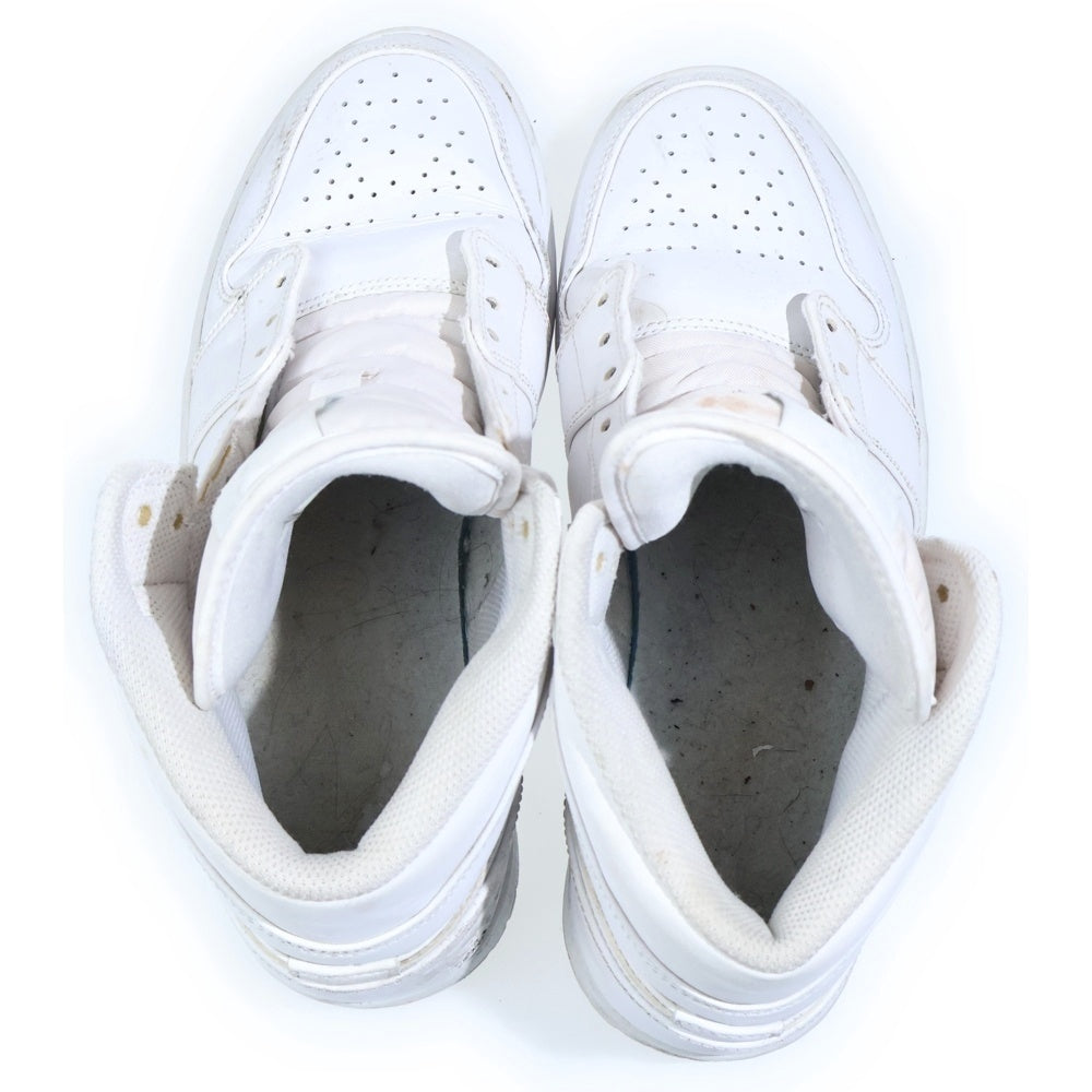 NIKE(ナイキ) AIR JORDAN 1 MID TRIPLE WHITE エアジョーダン 1 ミッド トリプルホワイト ミッドスニーカー ホワイト US9/27cm 554724-130