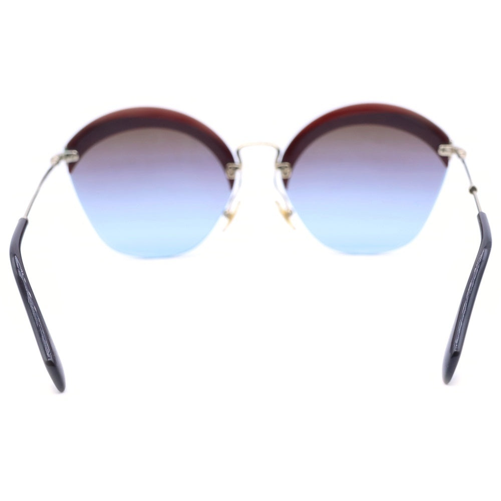 miumiu(ミュウミュウ) スクエアシェイプデザイン リムレスサングラス 眼鏡 ブラウン SMU53S レディース