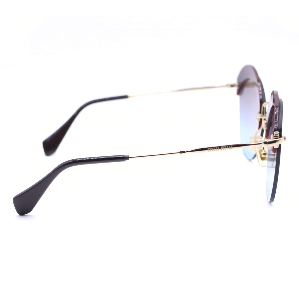 miumiu(ミュウミュウ) スクエアシェイプデザイン リムレスサングラス 眼鏡 ブラウン SMU53S レディース