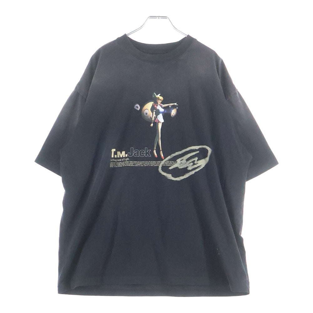 Cactus Jack(カクタスジャック) ×Fragment ×TM/KK フラグメント トリプルネーム キャラクタープリント 半袖 Tシャツ ブラック