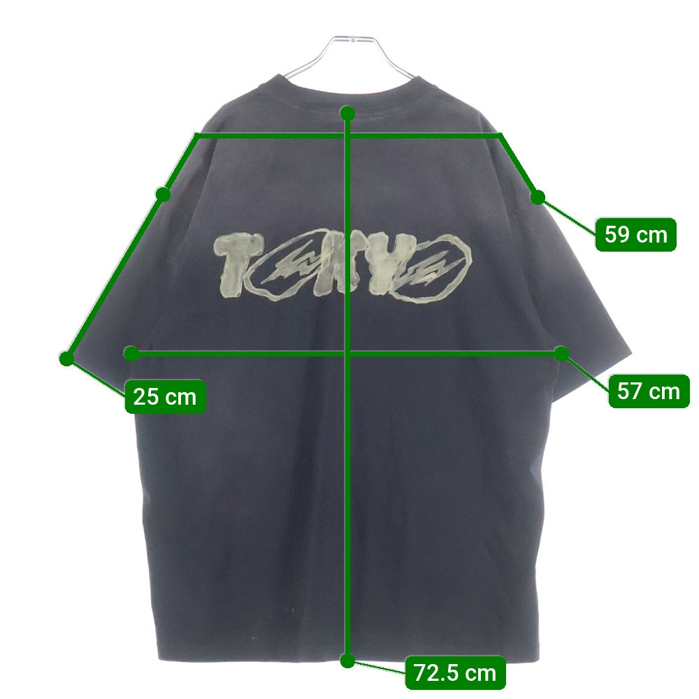 Cactus Jack(カクタスジャック) ×Fragment ×TM/KK フラグメント トリプルネーム キャラクタープリント 半袖 Tシャツ ブラック