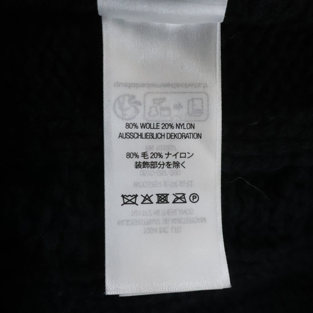 SUPREME(シュプリーム) 23AW Applique Cable Knit Sweater アップリケ クルーネック ケーブルニットセーター ブラック