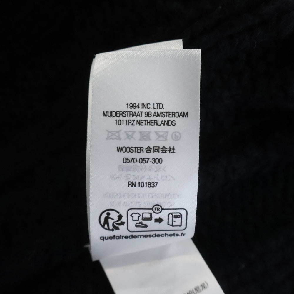 SUPREME(シュプリーム) 23AW Applique Cable Knit Sweater アップリケ クルーネック ケーブルニットセーター ブラック