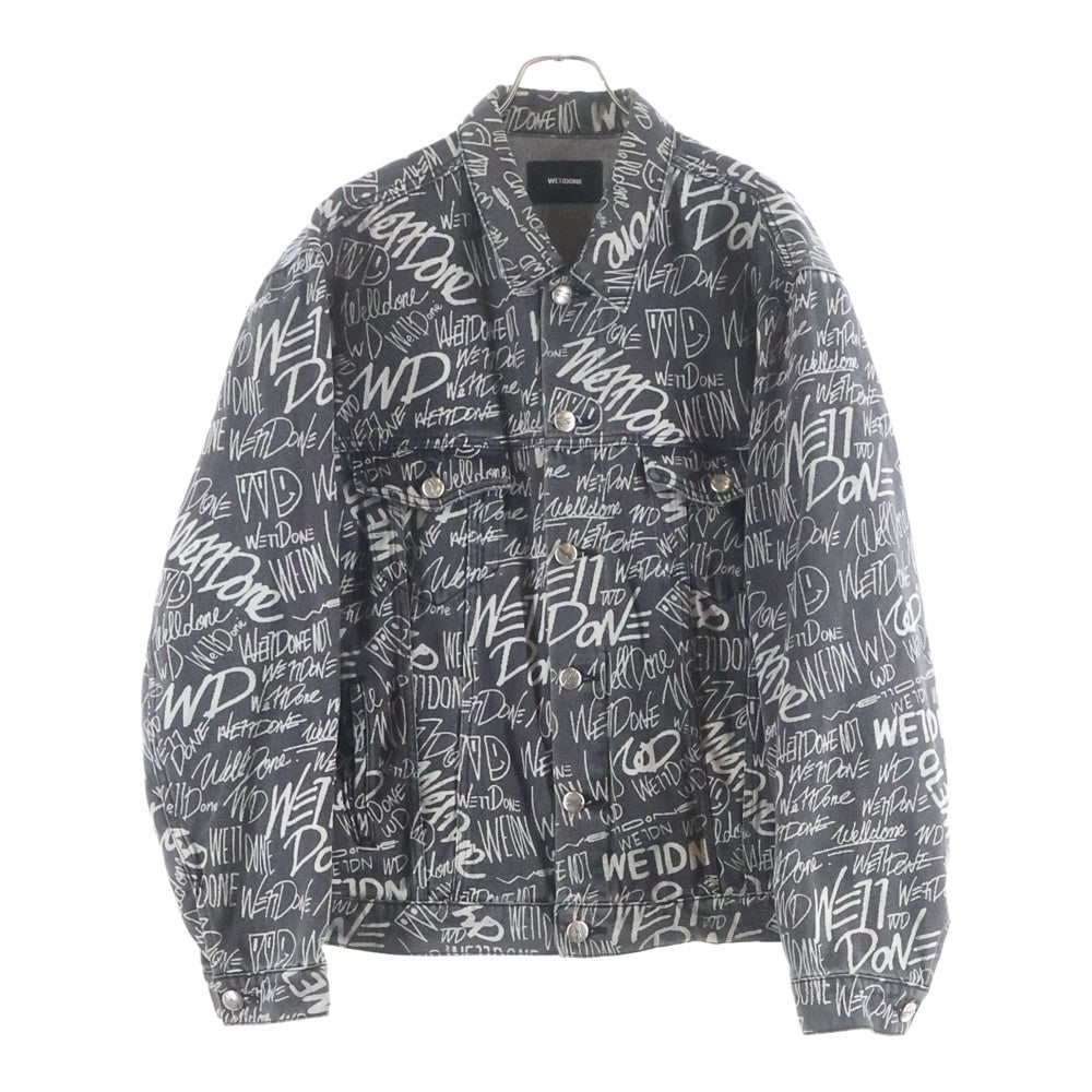 we11done(ウェルダン) GRAFFITI DENIM JACKET グラフィティ オーバーサイズ デニム デニムジャケット ブラック 918199