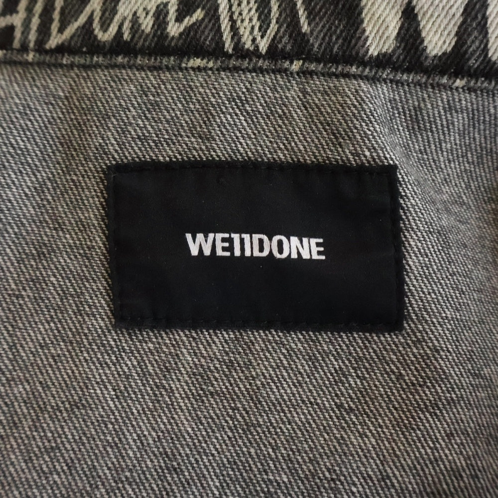we11done(ウェルダン) GRAFFITI DENIM JACKET グラフィティ オーバーサイズ デニム デニムジャケット ブラック 918199