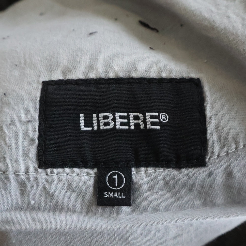 LIBERE(リベーレ) ダメージ加工 ストレートデニムパンツ ジーンズ ブラック