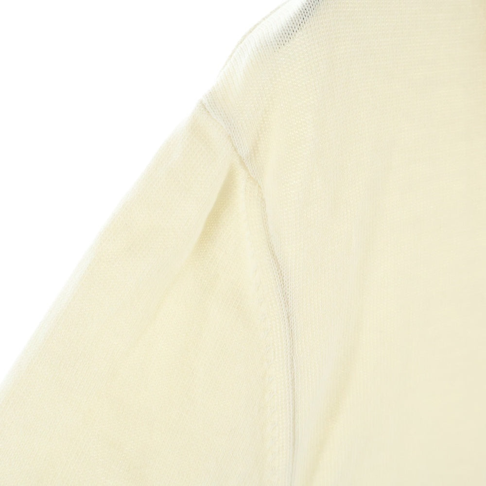 Maison Margiela(メゾンマルジェラ) バイカラーコットン クルーネックニットセーター アイボリー S30HA0634