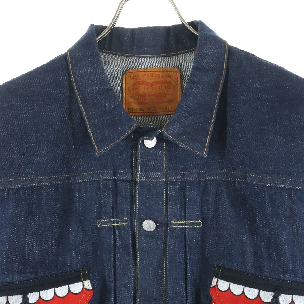 Levi's(リーバイス) ×Original Fake KAWS 507-105N- Denim Jacket オリジナルフェイク カウズ デニムジャケット インディゴ KAWSJ-0002