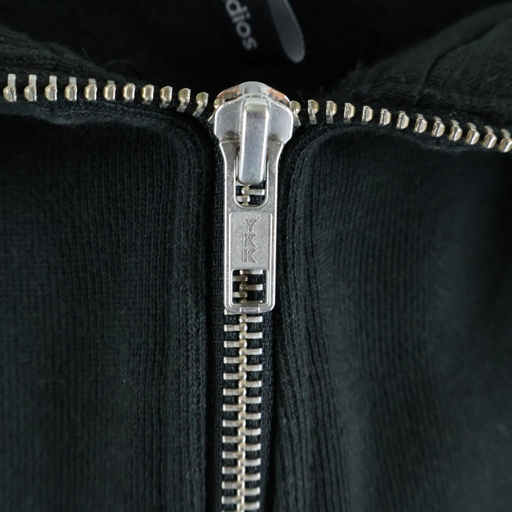 entire studios(エンタイア スタジオ) FULL ZIP HOODIE フルジップ ジップアップスウェットパーカー フーディー ブラック ES2106 PO0130