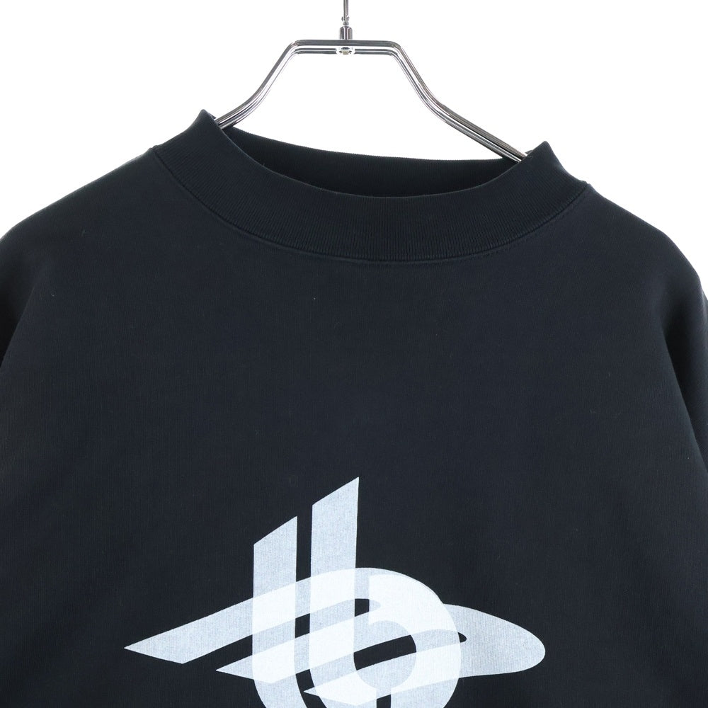 BALENCIAGA(バレンシアガ) 24SS Layard Sports Round レイヤードスポーツロゴ クルーネックスウェットトレーナー ブラック 767860 TPVF3