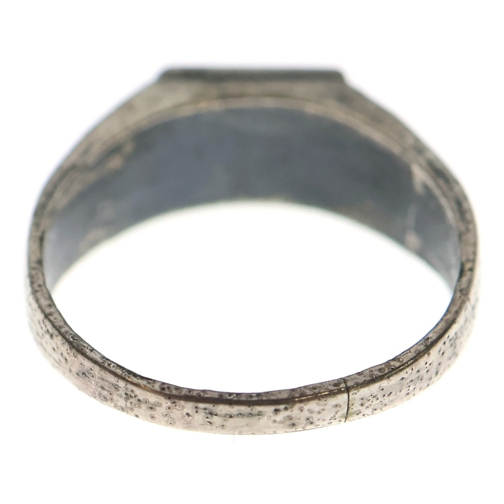 NO BRAND(ノーブランド) Stone College Ring ストーン カレッジリング シルバー/ブラック