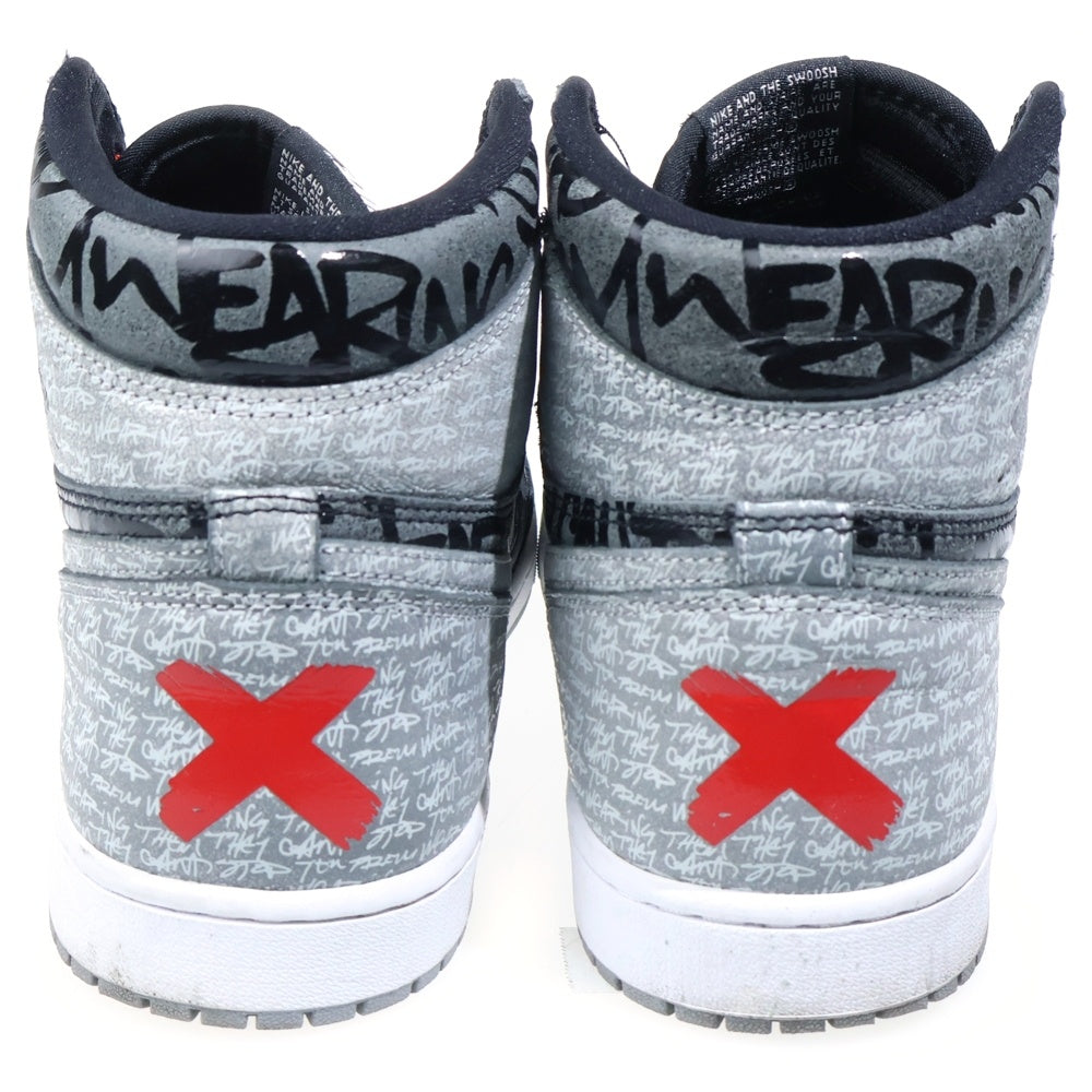 NIKE(ナイキ) AIR JORDAN 1 RETRO HIGH OG REBELLIONAIRE エアジョーダン1 レベリオネア ハイカットスニーカー ブラック/グレー US10.5/28.5cm 555088-036